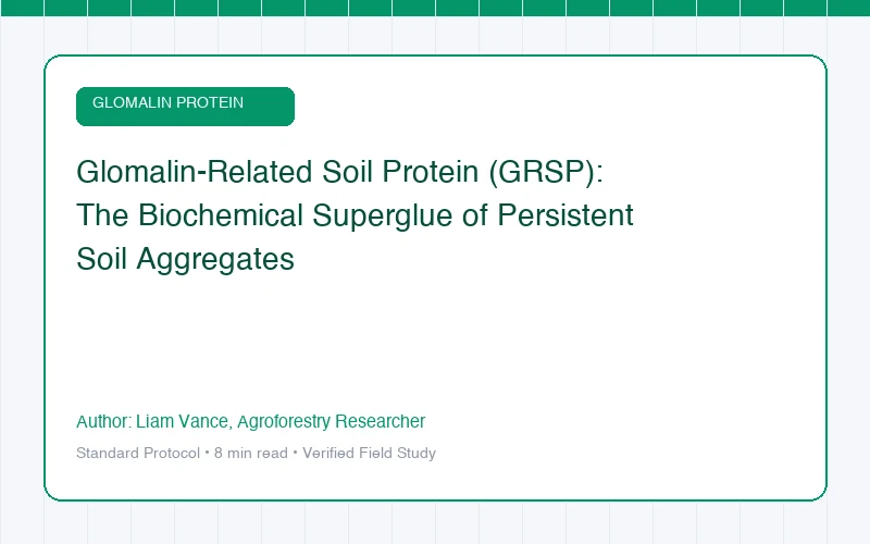 Glomalin-Related Soil Protein (GRSP): The Biochemical Superglue of Persistent Soil Aggregates
