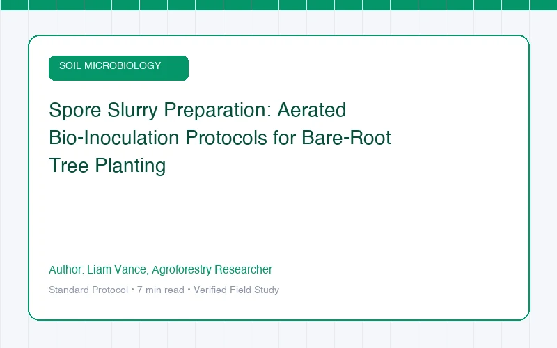 Spore Slurry Preparation: Aerated Bio-Inoculation Protocols for Bare-Root Tree Planting